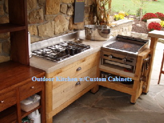 Outdoor Kitchen w/Custom Cabinets